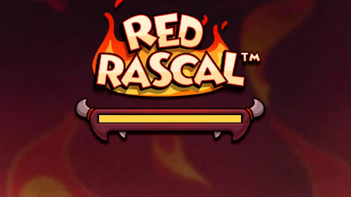 Red Rascal slot game interface featuring a dark carnival theme